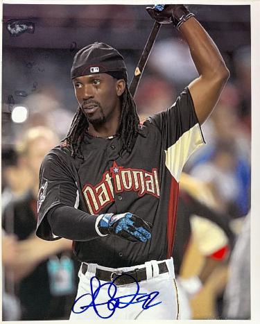 Andrew McCutchen signed MLB National League All-Star Game 8x10 Photo #22 imperfect- COA (Pirates)