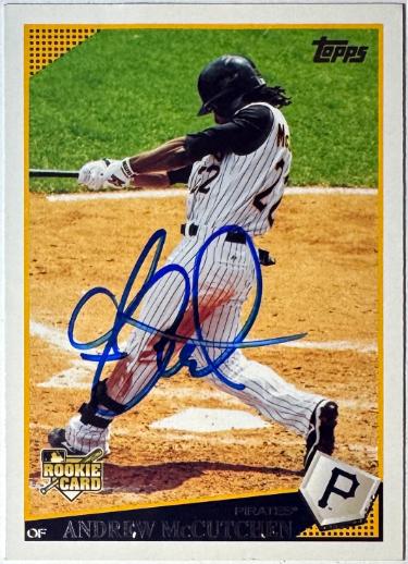 Andrew McCutchen signed 2009 Topps Updates & Highlights Rookie On Card Auto #UH155 �COA (Pittsburgh Pirates)