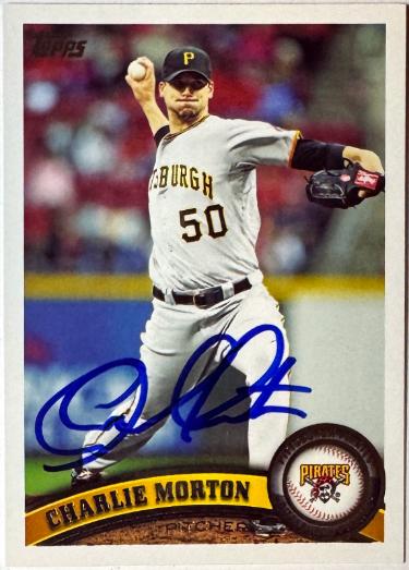 Charlie Morton signed 2011 Topps Update On Card Auto #US235- COA (Pittsburgh Pirates)