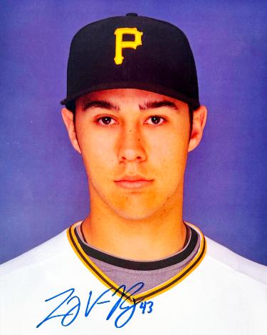 Zack Von Rosenberg signed Pittsburgh Pirates 8x10 Photo imperfect- COA (LSU Tigers)