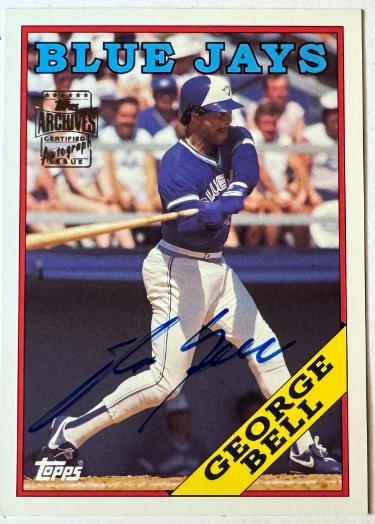 George Bell signed 2003 Topps Archives Certified Autograph Issue On Card #FFA-GB (Toronto Blue Jays)