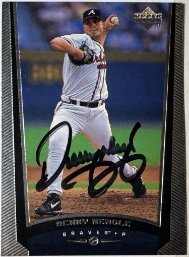Denny Neagle signed 1999 Upper Deck On Card Auto #37- COA (Atlanta Braves)