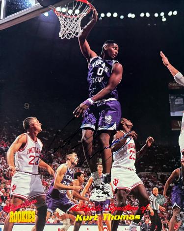 Kurt Thomas signed TCU Horned Frogs Signature Rookies 8x10 Photo- Signature Rookies Hologram/COA