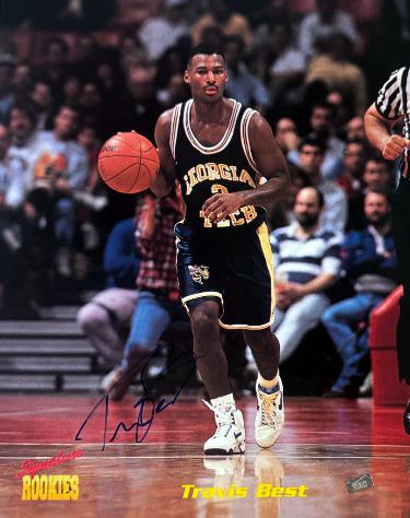 Travis Best signed Georgia Tech Signature Rookies 8x10 Photo- Signature Rookies Hologram/COA