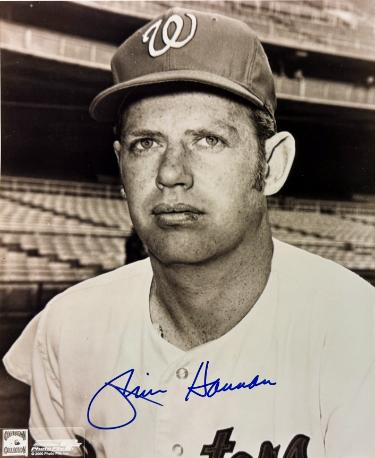 Jim Hannan signed Washington Senators MLB Licensed 8x10 Photo- COA/Ticket