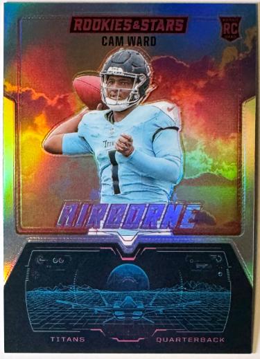 Cam Ward 2025 Panini Rookies & Stars Airborne Silver Rookie Card (RC) #29 (Tennessee Titans)