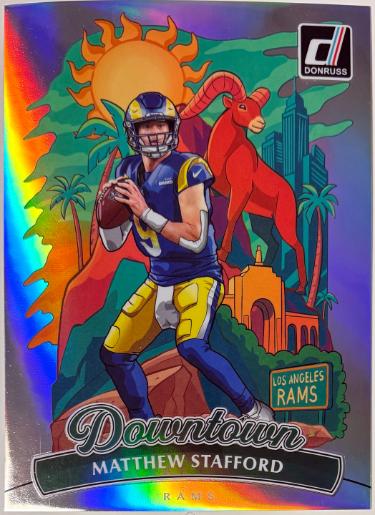Matthew Stafford 2025 Panini Donruss Downtown Oversized Jumbo Card #6 (Los Angeles Rams)