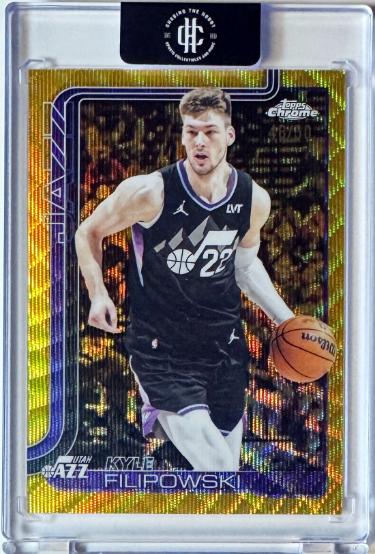 Kyle Filipowski 2025-26 Topps Chrome Gold Refractor Card #213- /50 (Utah Jazz)