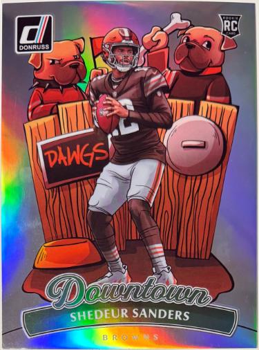 Shedeur Sanders 2025 Panini Donruss Downtown Oversized Jumbo RC Card #17 (Cleveland Browns)