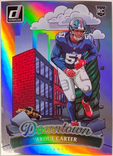 Abdul Carter 2025 Panini Donruss Downtown Oversized Jumbo Rookie Card (RC) #2 (New York Giants)