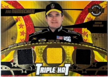 Joe Nemechek 2004 Wheels American Thunder Triple Hat NASCAR Card #TH15- /160