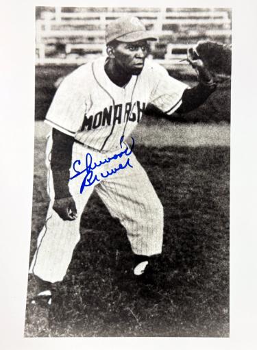 Sherwood Brewer signed Kansas City Monarchs Negro Leagues 8x10 Photo Dings- COA