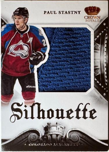 Paul Stastny 2013-14 Panini Crown Royale Silhouette Game Worn Relic Card #S-PAS (Colorado Avalanche)