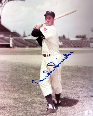 Duke Snider signed Brooklyn Dodgers MLB 8x10 Photo imperfect- NFL Alumni COA/HOF