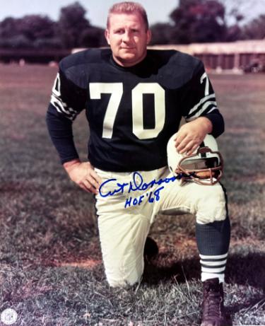 Art Donovan signed Baltimore Colts NFL 8x10 Photo w/ HOF 68 minor dings- COA