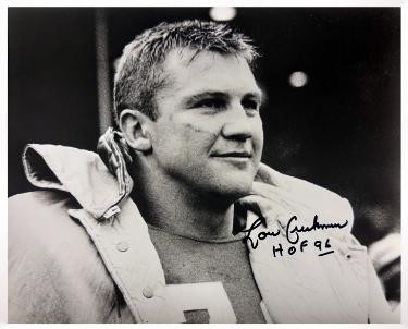Lou Creekmur signed Detroit Lions Vintage B&W 8x10 Photo HOF 96- COA/Show Ticket
