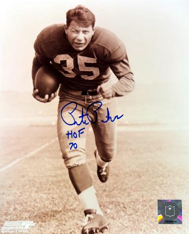 Pete Pihos signed Philadelphia Eagles NFL 8x10 Photo w/ HOF 70 minor dings- COA