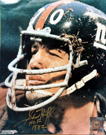 Sam Huff signed New York Giants NFL 8x10 Photo imperfect HOF 82- COA/Show Ticket