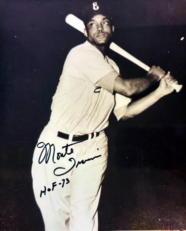 Monte Irvin signed New York Giants 8x10 Photo w/ HOF 73 imperfect- COA/Ticket