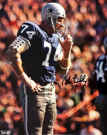 Bob Lilly signed Dallas Cowboys NFL 8x10 Photo #74 imperfect- COA/Ticket (HOF)