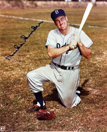 Duke Snider signed Brooklyn Dodgers MLB 8x10 Photo imperfect-CSA COA (HOF/2X WSC)