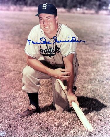 Duke Snider signed Brooklyn Dodgers MLB 8x10 Photo imperfect- CSA COA (HOF)