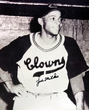 Jim Wilkes signed Indianapolis Clowns Negro League 8x10 Photo imperfect- COA
