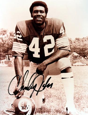 Charley Taylor signed Washington 8X10 Photo minor dings - Tuff Stuff COA/HOF