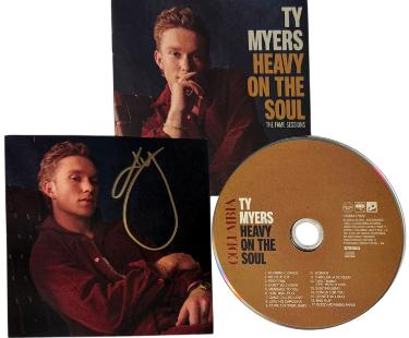 Ty Myers signed 2026 Heavy on the Soul 4.75x4.75 Art Card Insert/CD/Case- COA