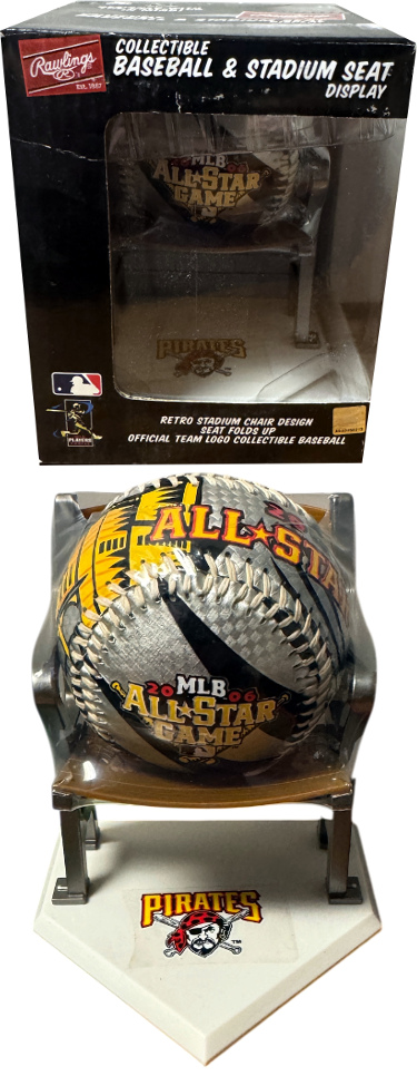 Pittsburgh Pirates Rawlings 2006 All Star Game Baseball & Stadium Seat Display