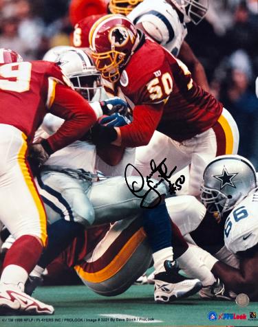 Derek Smith signed Washington Redskins NFL Licensed 8x10 Photo #50 imperfect- COA