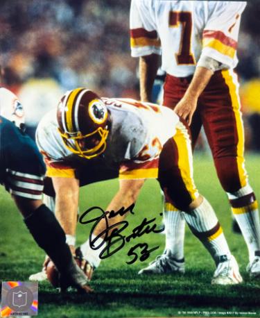 Jeff Bostic signed Washington Redskins NFL 8X10 Photo #53 imperfect- COA/Ticket
