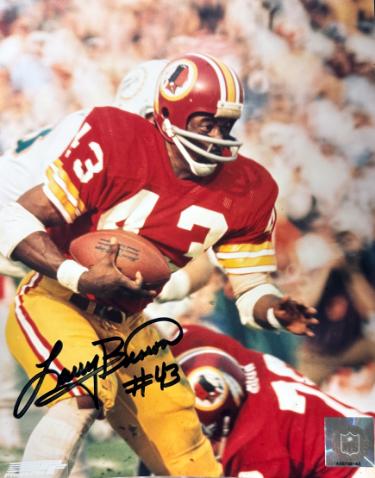 Larry Brown signed Washington NFL Licensed 8x10 Photo imperfect- COA/1972 MVP
