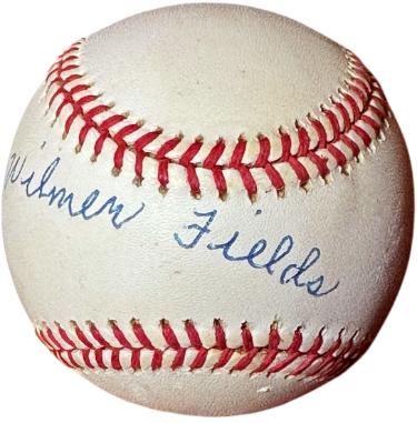 Wilmer Fields signed Official ROAL Rawlings American League Baseball toned- COA (Homestead Grays)