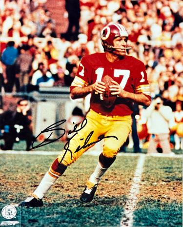 Billy Kilmer signed Washington NFL Licensed 8x10 Photo imperfect- COA/Show Ticket