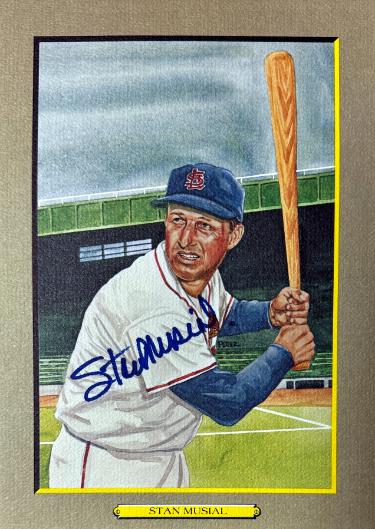 Stan Musial signed St. Louis Cardinals Perez Steele Great Moments 5.75x8 Postcard- Beckett (HOF)