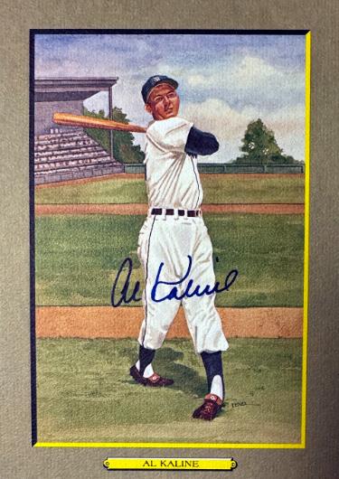 Al Kaline signed Detroit Tigers Perez Steele Great Moments 5.75x8 Postcard- Beckett (HOF)