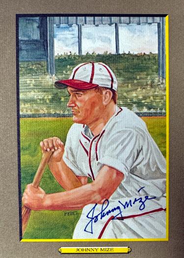 Johnny Mize signed New York Giants Perez Steele Great Moments 5.75x8 Postcard- Beckett (HOF)