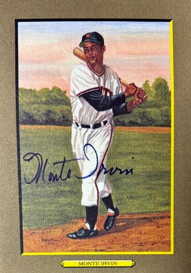 Monte Irvin signed New York Giants Perez Steele Great Moments 5.75x8 Postcard- Beckett (HOF)