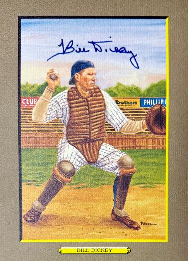 Bill Dickey signed New York Yankees Perez Steele Great Moments 5.75x8 Postcard #37- Beckett (HOF)