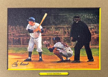 Yogi Berra signed New York Yankees Perez Steele Great Moments 5.75x8 Postcard #53- Beckett (HOF)