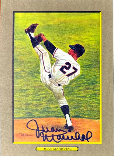 Juan Marichal signed San Francisco Giants Perez Steele Great Moments 5.75x8 Postcard #56- Beckett (HOF)