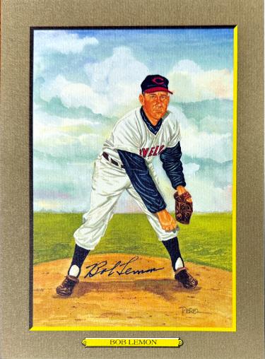 Bob Lemon signed Cleveland Perez Steele Great Moments 5.75x8 Postcard #67- Beckett (HOF)