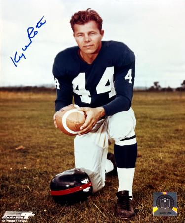 Kyle Rote signed New York Giants NFL 8x10 Photo minor dings- COA/Show Ticket/SMU