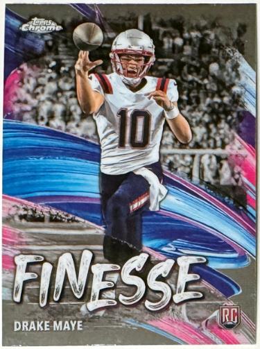 Drake Maye 2024 Topps Chrome Finesse Rookie Card (RC) #F-2 (New England Patriots)