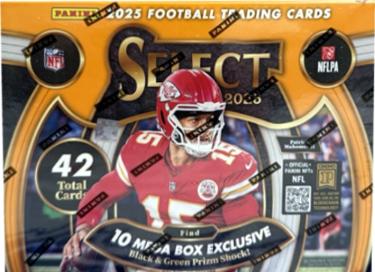 2025 Panini NFL Select Football Mega Box- 6PK/7CPP/42CPB- New/Factory Sealed