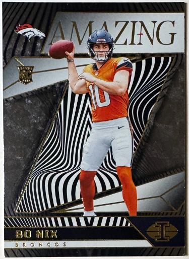 Bo Nix 2024 Panini Illusions Amazing Rookie Card (RC) #7 (Denver Broncos)
