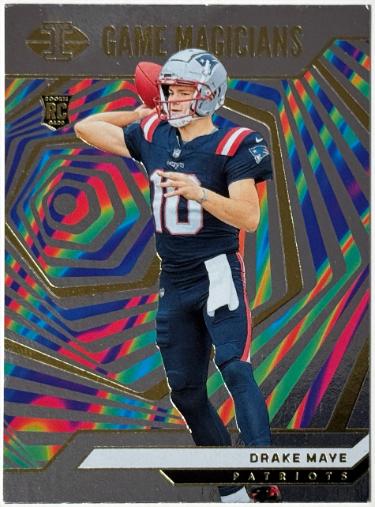 Drake Maye 2024 Panini Illusions Game Magicians Rookie Card (RC) #22 (New England Patriots)