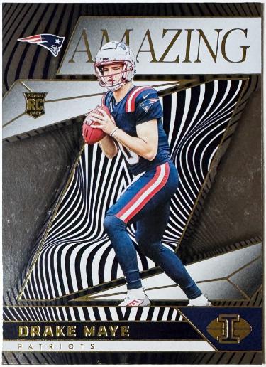 Drake Maye 2024 Panini Illusions Amazing Rookie Card RC #2 (New England Patriots)