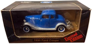 1934 Ford Coupe 1/24 Diecast Limited Edition RBI Toys- New in Box/Storage Wear